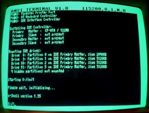 C64 Terminal Screen, 80x24 characters, monochrome